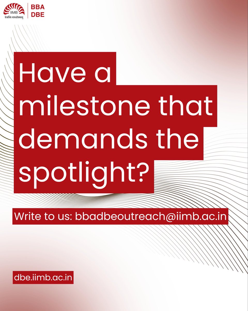 bbadbeiimb's tweet photo. ₹15,000 in prize money. Sessions with real founders. Feedback from industry leaders. 
Shreynik from BBA DBE at IIM Bangalore didn't just compete - he tested a real idea in the real world.
More than the prize, the learning was the win. congratulations! 🏆
#BBADBE #IIMBangalore https://t.co/ptF0j4tuHt