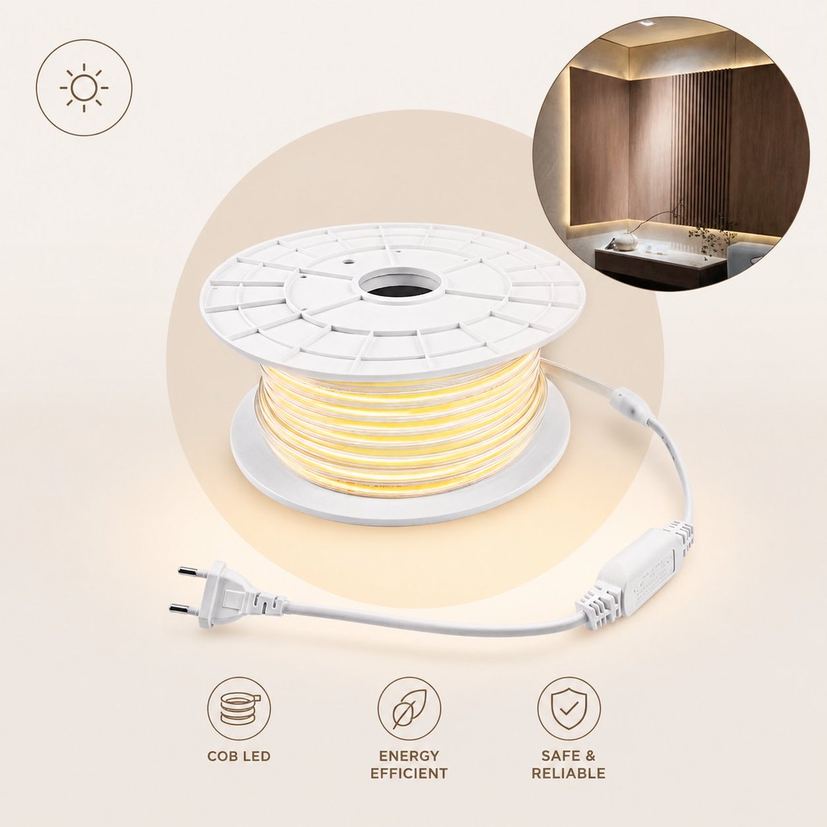 ledsupplydirect's tweet photo. ✨ Create seamless, dot-free lighting with our 230V COB LED Strip. No driver required, IP65 rated, custom cut lengths &amp; up to 50m reels. Perfect for homes &amp; commercial projects.

Shop now: https://t.co/PBfYX2fGww

#LEDStrip #LEDLighting https://t.co/iqtVL5lEcD
