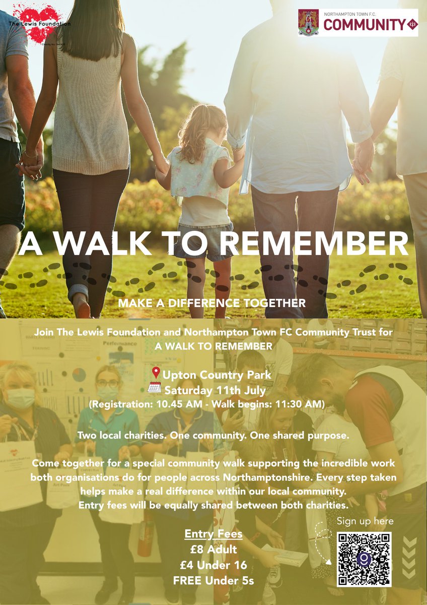 NTFC_CT's tweet photo. This week on 11 July, we’ll walk side by side with @uk_tlf 

Coming together for a special community walk. Every step taken helps make a real difference within our local community.

We would love to see you there     

Sign up here: https://t.co/5TsfpAiBZu 

#ShoeArmy https://t.co/pccuAcUO1p