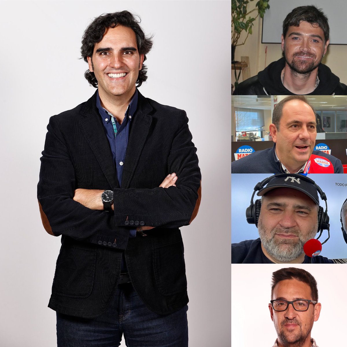 RadioMARCA's tweet photo. ¡Formamos 'El Corrillo'!   

Hoy con:

👨‍🏫@To31te
👨‍🏫@26josele
👨‍🏫@DavidDeSanchez
👨‍🏫@SantiSiguero

A los mandos @Sahuqui 🎙️ https://t.co/U4eHSEHEa7