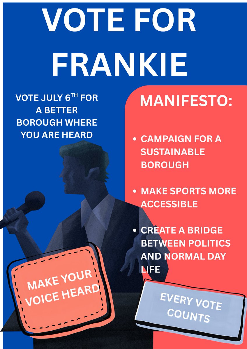  Vote Today for Bolder Academy's Frankie Fraser! 

This is your chance to support Bolder Academy student Frankie in his campaign to become Hounslow's Youth MP.

 Voting is open today, 6th July. If you're eligible to vote, make your voice count and support Frankie. Image