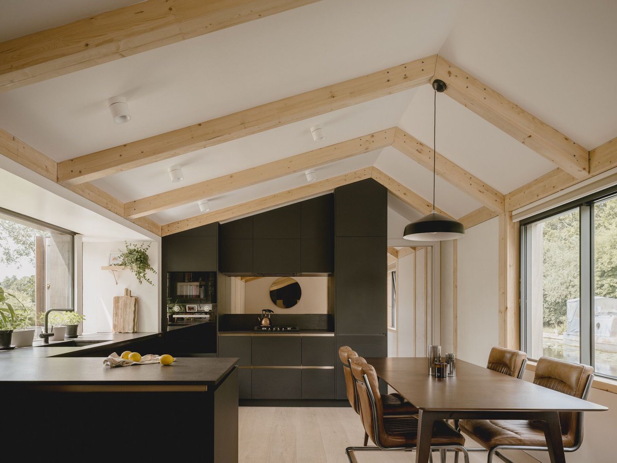 Archello's tweet photo. Float House by @tiggcollarch rethinks floating homes through modular timber construction and circular design. 
https://t.co/Rb1lHZJuht 

#ModularArchitecture #TimberConstruction #CircularDesign https://t.co/IGGfJQZLjc