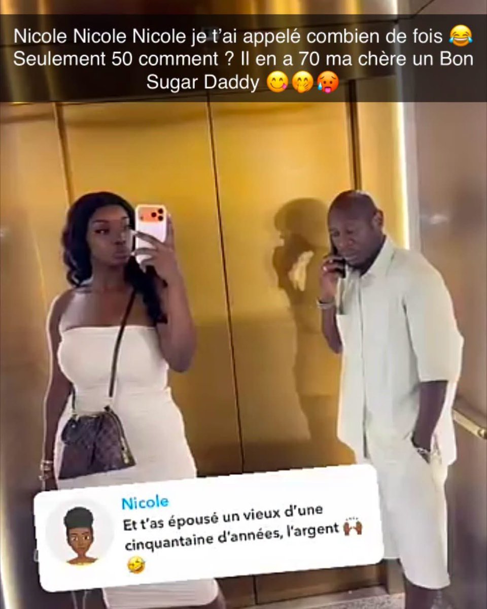 237mood_'s tweet photo. #Buzz
Mailene Bassogog répond à une abonné qui dit qu'elle a épousé un vieux père de 50 ans juste pour de l'argent.

Elle dit hoha que son mari Christian Bassogog a plutôt 70 ans et qu'il est en plus un Sugar Daddy qualité 👌🏾❤️ 

#TesDansLeMood https://t.co/pqpXqFGFWW