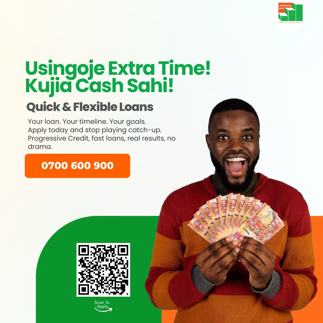 progressivecrke's tweet photo. ⚽ In football, extra time is the last chance to turn things around.
In life, don't wait for extra time to sort your finances.
Your loan. Your timeline. Your goals.
Apply today and stop playing catch-up.
📞 0700 600 900 | 🌐 https://t.co/VyouJmsNZw
#ProgressiveCredit https://t.co/YAgRaRKn0V