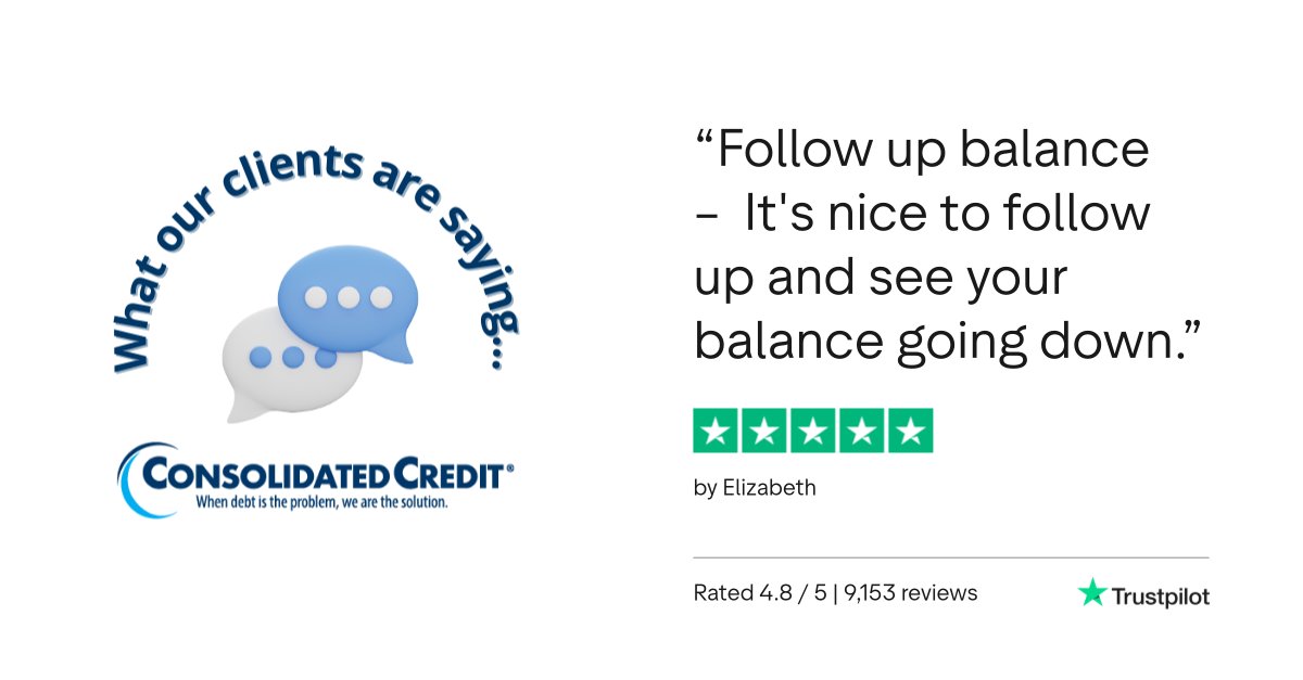 ConsolidatedUS's tweet photo. #ReviewoftheDay #DebtRelief🙏
We’ve helped over 10 million people find the #DebtRelief they needed to breathe easier. 

#DebtSucks #Testimonial #Review #ConsolidatedCredit ☎️1-844-450-1789 https://t.co/PgMtfP3Y3B