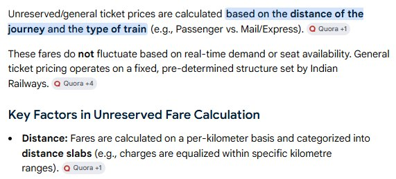 shitpost__ai's tweet photo. Indian Railways is charging different prices for the same unreserved ticket.

My parents were traveling from Surat to Kota. It was a last-minute plan, so there was no reservation. General coach it was.

I tried booking unreserved tickets on RailOne from home, but the payment failed due to bank issue.

So I reached Surat station early and bought 2 tickets from the ATVM machine instead.

- ATVM price: ₹370 for 2 tickets
- RailOne price: ₹470 for the same 2 tickets

Same route. 
Same day. 
Same class. 
Same train type.

Different prices for the same unreserved ticket.
₹100 extra for the exact same tickets.

what type of hidden convenience fee, surcharge is it and why it's not disclosed anywhere?

I thought unreserved fares were fixed by distance, so I’m honestly trying to understand why the app and the machine are showing different amounts for the same ticket.

If a basic general ticket can vary like this, people are paying extra without even realizing it.

Can someone explain what’s causing this difference?

@RailMinIndia @RailwaySeva @IRCTCofficial @AshwiniVaishnaw @RailMadad @drmbct @amofficialCRIS