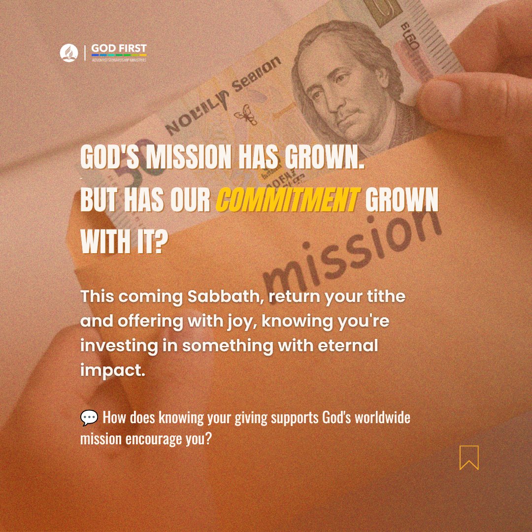Dynamicstewards's tweet photo. Even though the world has changed, God's mission still calls for faithful support!

In fact, the gospel is now reaching more people, more places, and through more channels than ever before. From local churches to global mission projects, God continues to invite His people to participate in sharing His love with the world.

That's why the question isn't whether tithes and offerings are still relevant.

The question is: if God's mission has expanded, should our commitment to it grow as well?

Every tithe returned, and every offering given is an act of worship, trust, and partnership in God's mission.

🌍 We may not all be called to go everywhere, but we can all help send the gospel further.

💬 How has being part of God's mission impacted your faith?

#GodFirst #Stewardship #TithesAndOfferings #MissionFirst
