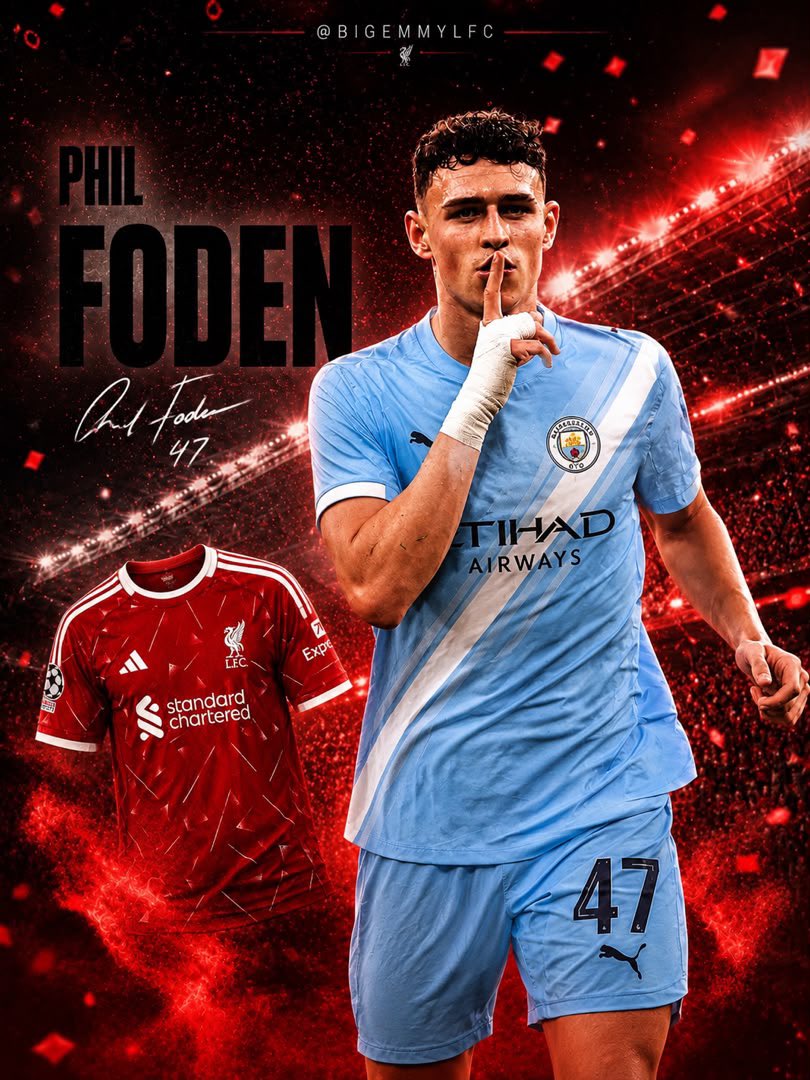 Phil Foden in Liverpool red. Yes or no? 👀🔴