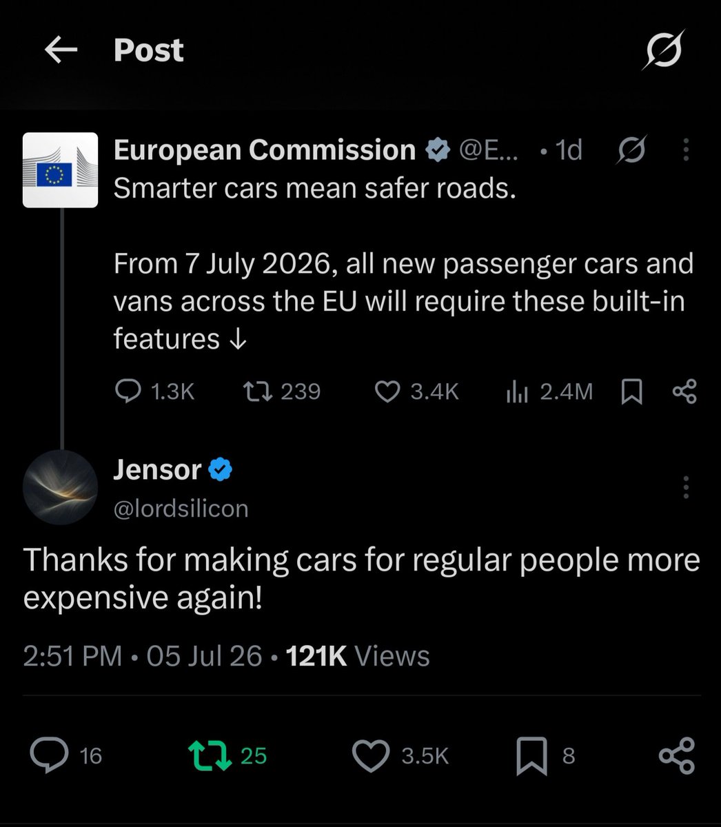 lordsilicon's tweet photo. Can I put "Ratioed the European Commission" on my LinkedIn now? 🤣 https://t.co/zGmkl1CAF9