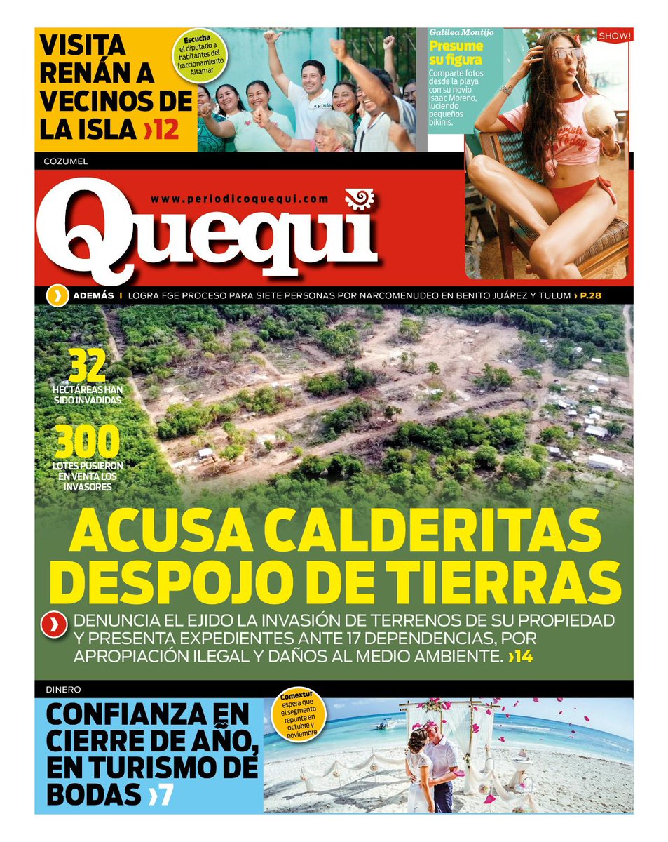 PeriodicoQuequi's tweet photo. ☕ Arranca tu día bien informado
📰 Portadas de HOY | #Quequi
📅 Lunes 06 de julio de 2026
🌐 https://t.co/LSBRNtFLu3 https://t.co/zNz357A8JI