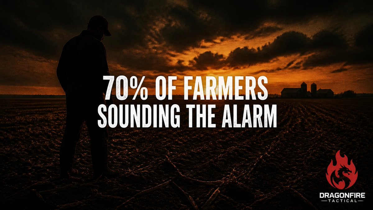 DragonFireTact's tweet photo. Think grocery bills are high now? Wait until 2027. Fertilizer is 30% of farm costs, and 70% of farmers are sounding the alarm on a massive supply crisis. The math for food inflation is simple and brutal. Self-reliance is no longer optional. How are you prepping? https://t.co/n090su98V6