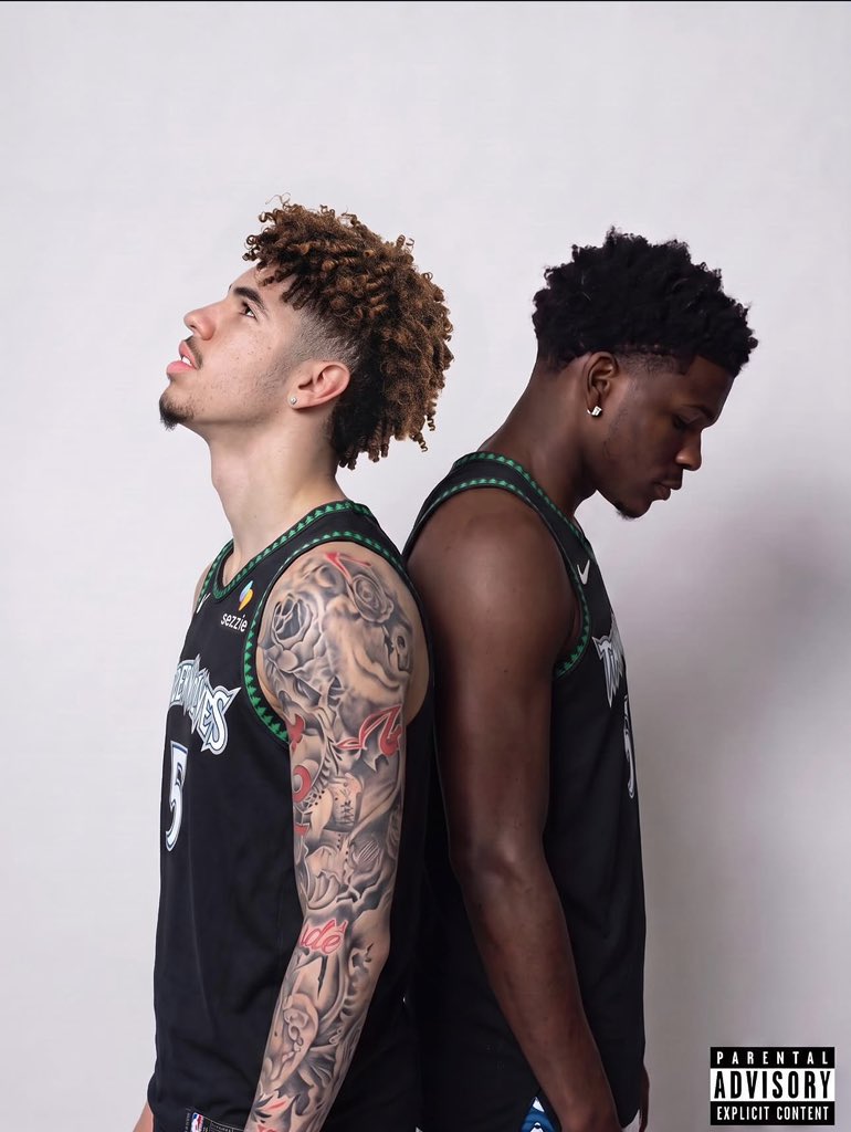 SaintTrece's tweet photo. Officially the Timberwolves Duo 🐜🛸 https://t.co/ydGappkMeD