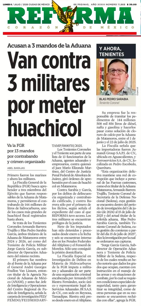 Melissa_Bely's tweet photo. ¡ Autogoooool !

"Ya no hay huachicol"

Decía el licenciado López..

Mientras tanto, en Matamoros tres militares dejaban pasar 144 millones de litros de diésel disfrazados de cloruro de calcio.

¡ Canta y no llores !

Disfruten..

👇 https://t.co/DEe7pjIHwk
