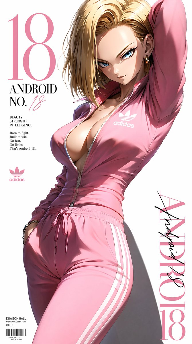 美人画 🩷18号AdidasStyle #ドラゴンボール #DragonBall #人造人間18号