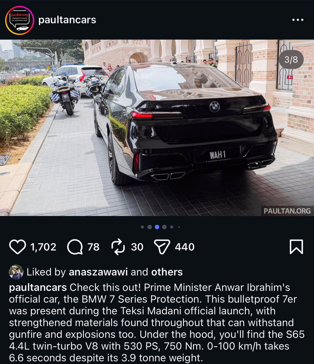 reennasir's tweet photo. Ini merupakan fitnah jahat terhadap PMX.

Kenderaan di bawah adalah Proton dan bukan BMW seperti yang dinyatakan. Logo tu AI…. https://t.co/ScrXkk0Btv