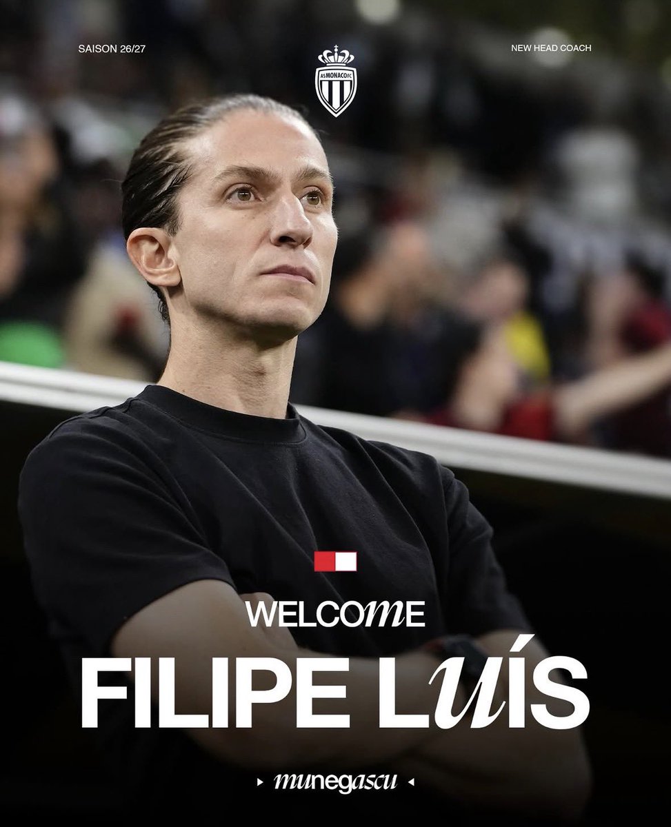 PapaRubroNegro's tweet photo. ANUNCIADO!

Ex-Flamengo, o técnico Filipe Luís foi anunciado como o novo treinador do Mônaco, da França.

O contrato é válido até junho de 2028. Sucesso, Filipe!

Por @brunodoubs
📸 @AS_Monaco https://t.co/m3XwqJM14S