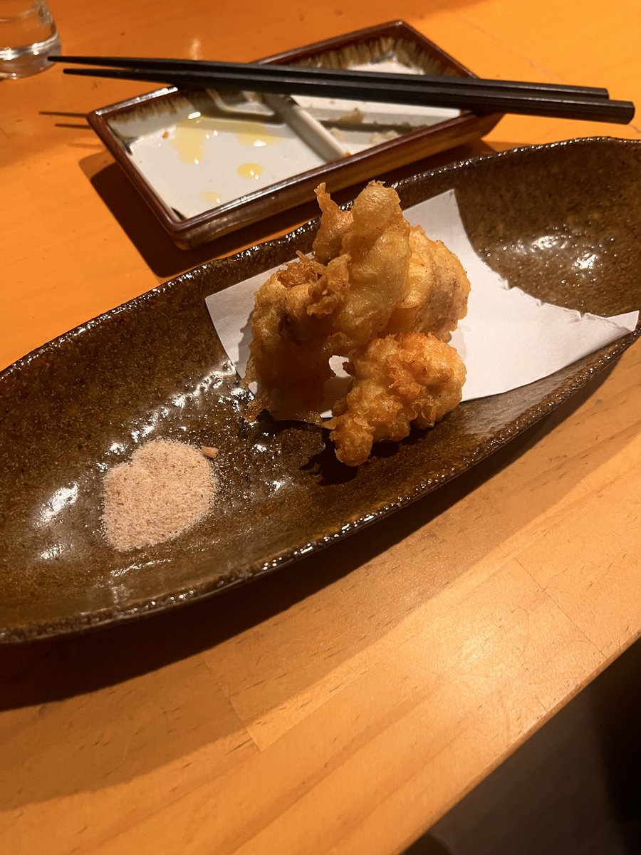 Deebuarcher1's tweet photo. サワラの白子天ぷら https://t.co/T6aQhmIAvA