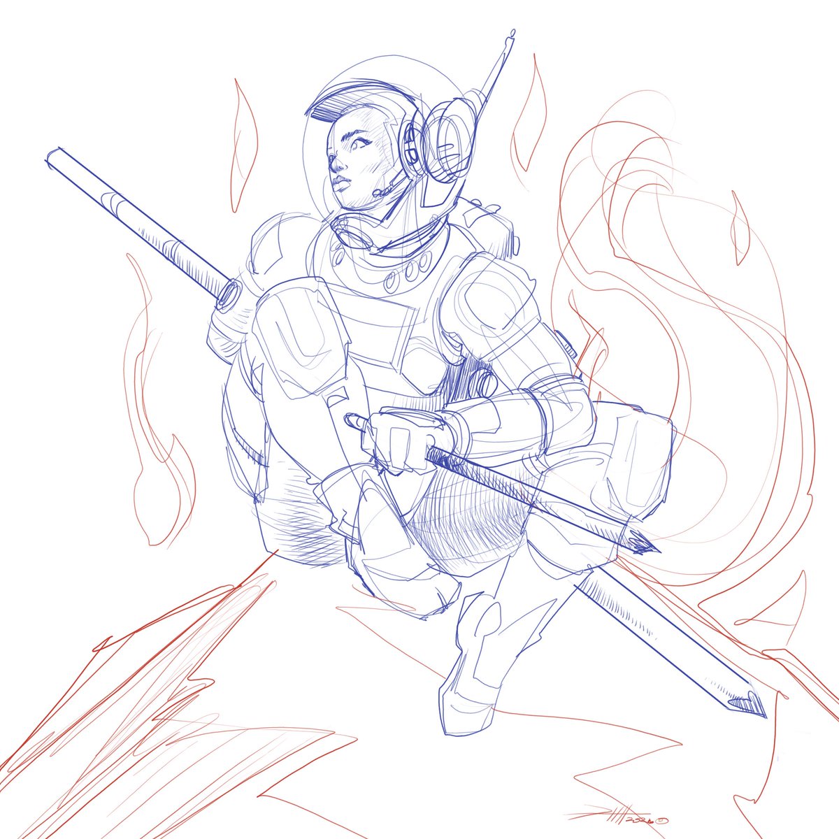 deltatangomike's tweet photo. Day 187 - 2 DA SUMMIT
c'mon #SnapdragonSummit 

rough drawing in DrawPile App on @Surface Pro 11 and dat SnapdragonOfficial 

#warmupsketches365
#ArtLife #VectorMaestros #DigitalArtist #DTM #DigitalArt #Creativity #Storytelling https://t.co/jCEK8JnMqA