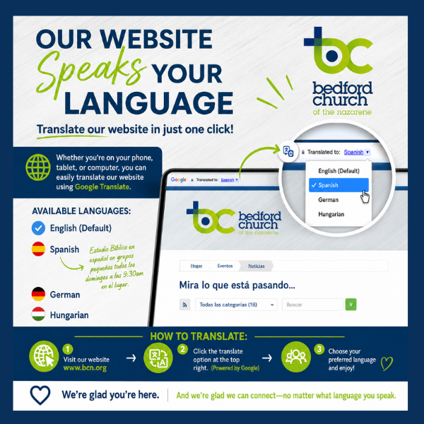 With just one click, you can translate our website into Spanish