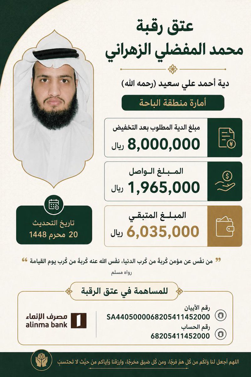 عتق رقبة محمد المفضلي الزهراني tweet media