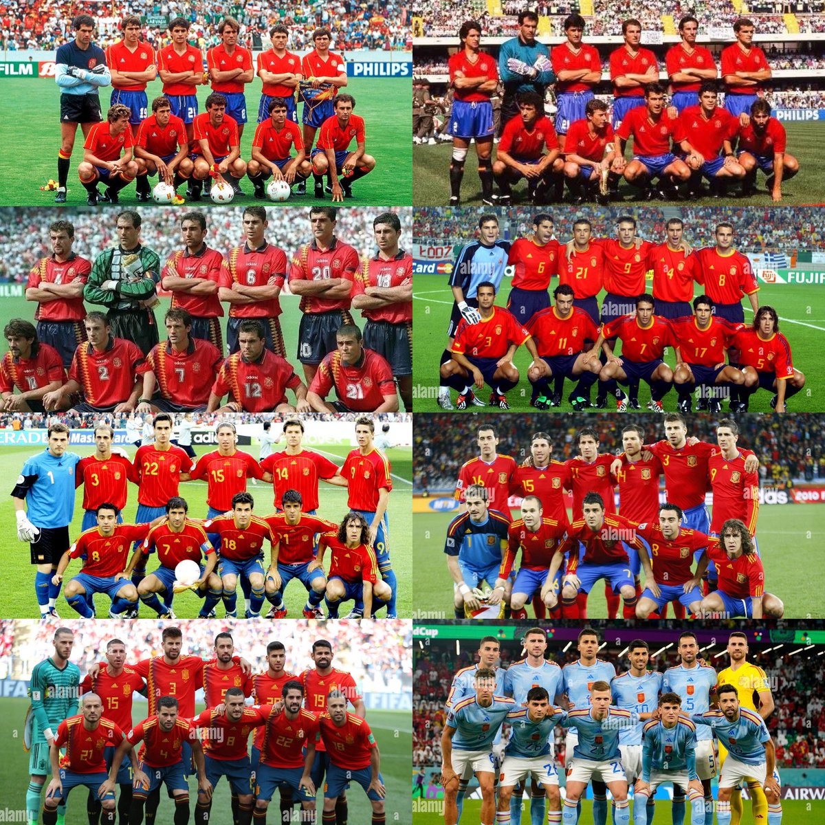 yoikol's tweet photo. Estos son todos los once iniciales de España en los octavos desde la @fifaworldcup_es de México 1986.

1986 1990
1994 2002
2006 2010
2018 2022 https://t.co/KkSSjGzKed