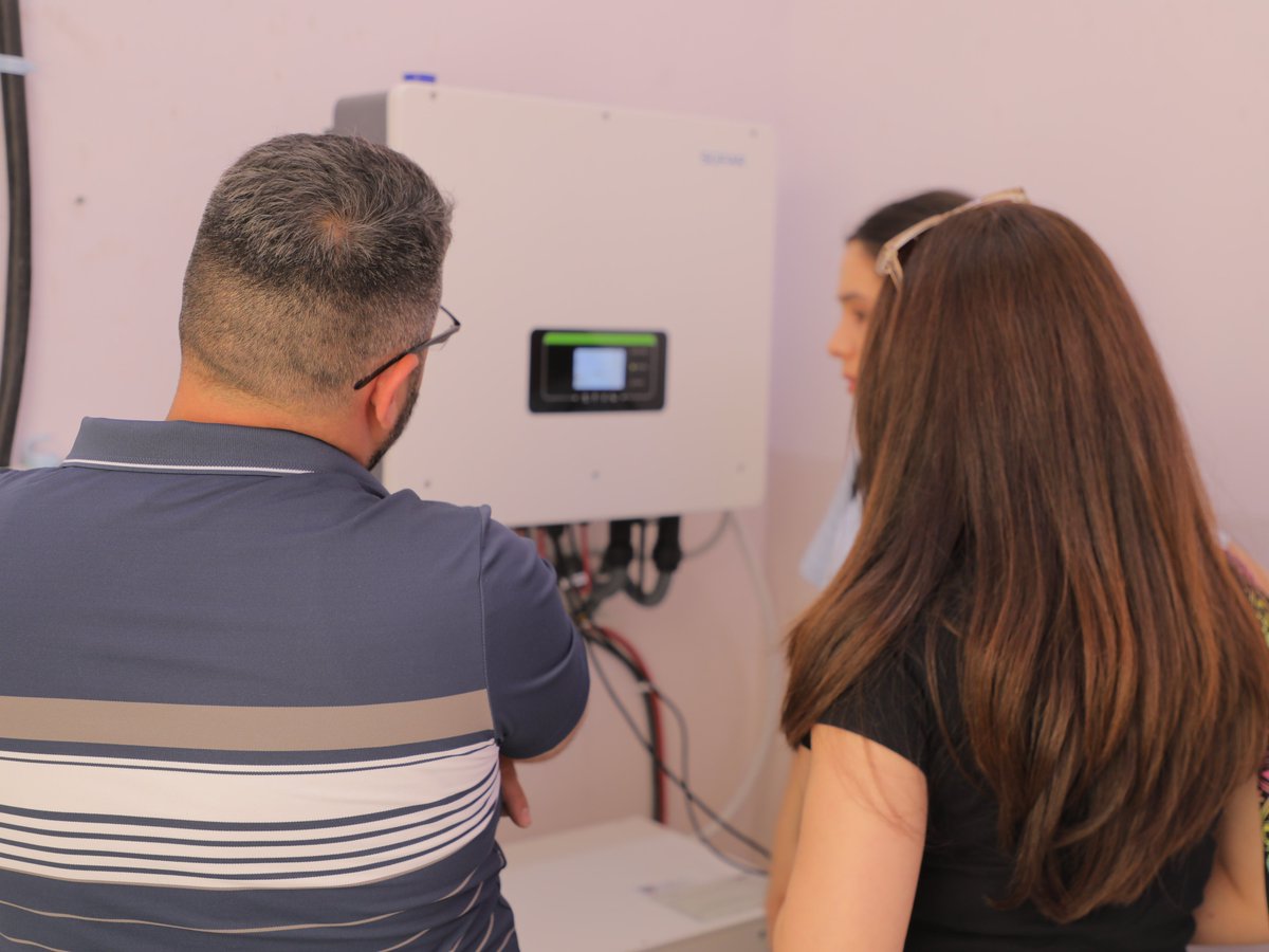 ShlamaF's tweet photo. Shoutout to our 3 amazing solar engineers! Amanda, Adera, and Rami led the design/installation of our latest solar energy project in Baghdeda, which provides electricity for 365 students. They make up the Shlama Green Energy &amp; have implemented countless solar projects since 2020 https://t.co/ySuT1AkrjK