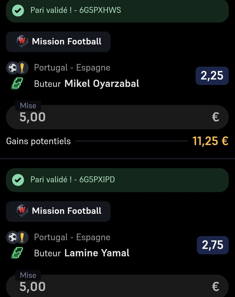 ValueBet3's tweet photo. Alors deja j'ai pris le BOOST BET365, et je rajoute 2x5€ pour le defi WINAMAX sur Yamal/Oyar' 🥰⚽️🇪🇦🔥 ... https://t.co/ySf4PktCP7