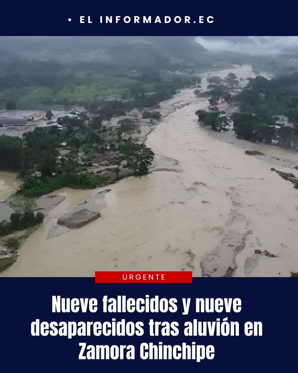 El_InformadorEC's tweet photo. #ZamoraChinchipe | El balance actualizado hasta las 09:00 de este lunes confirma 9 personas fallecidas, 9 desaparecidas, 38 heridas, 74 familias afectadas y 50 viviendas con destrucción total o daños severos.

#Emergencia #Aluvión #Actualización https://t.co/qEvDOJ2j1r