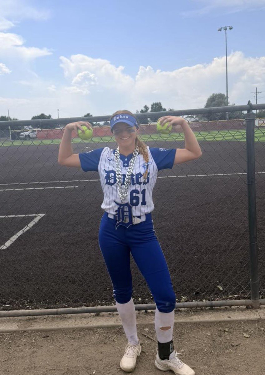 LadyDukesBryant's tweet photo. COLORADO ✅💙💣
@COSparkFire 

Bracket play was electric.

💣 Nakayla Collins: 2 HR
@NakaylaC5  💣 CJ Stephenson: 2 more bombs added to her season total
@cjstephenson19 

Power. Speed. Confidence. The Lady Dukes Bryant offense showed out all week.

Next stop: ATL Legacy. ✈️🥎
@legacyshowcase1