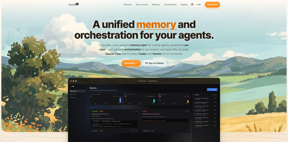 MassEternal's tweet photo. Refreshed the landing page and interface/ui for Faradium orchestrator. Do you like it? https://t.co/n31dPQ7FIR