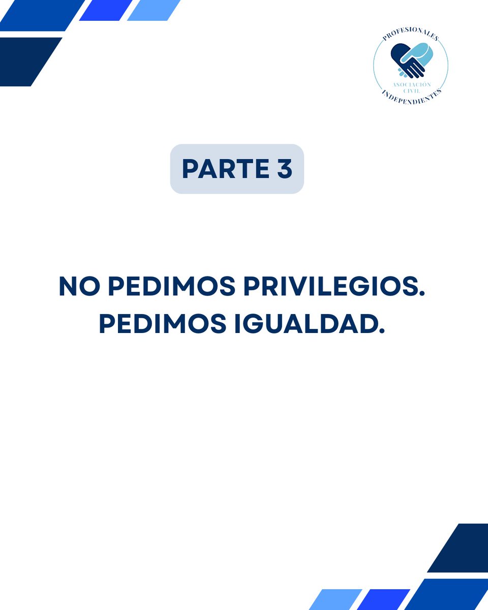 ProfesionalesI7's tweet photo. No pedimos un trato especial.
Pedimos que las mismas reglas se apliquen para todos.
Porque una seguridad social justa comienza cuando la igualdad deja de ser un discurso y se convierte en un principio.
Deslizá el carrusel.
#cajaprofesional #profesionalesindependientes #otracajaesposible