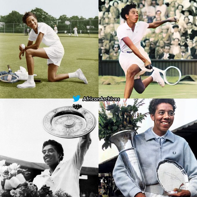 AfricanArchives's tweet photo. On this day in 1957, Althea Gibson became the first Black American to win Wimbledon. https://t.co/ViqKGoqNWI