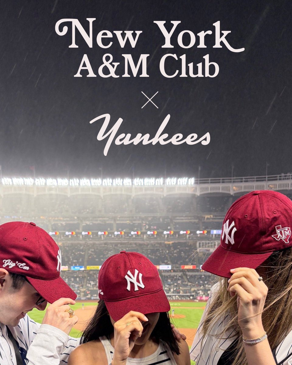 AggieNetwork's tweet photo. Texas A&amp;M Night at Yankee Stadium with New York A&amp;M Club! ⚾🧢👍

Some might say this was the greatest maroon takeover of the Bronx! https://t.co/BnTkGHBWl6