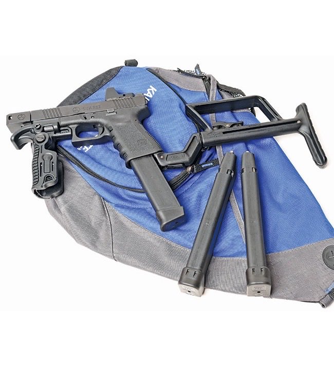 FirepowerUnited's tweet photo. Why didn’t machine pistols or SBRs in this form take off? 

It has everything you’d want. A folding stock for compactness, extended mags interchangeable with common pistols, and a folding foregrip for control https://t.co/rhAPq8zCFX