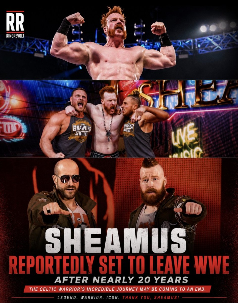 RingRevolt's tweet photo. The Celtic Warrior has reportedly declined a restructured contract offer, but there is no retirement announcement. His next move could be one of the biggest wrestling stories of the year.
#Sheamus #WWE #WWENews #WrestlingNews https://t.co/Ty51A6jgbn