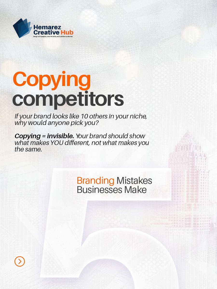 hemarezcreative's tweet photo. ... Clear brands don't appeal to everyone—they pick a lane and convert.

This July, stop letting poor design cost you sales. Swipe through to check your business against these 5 critical mistakes, and let’s build a brand that lasts.
 #Entrepreneurs #GlobalBusiness https://t.co/QMNSdUmJq9