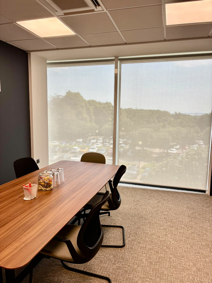 BlindsBySolar's tweet photo. We had the pleasure of fitting these stunning screen roller blinds recently at @xeinadin 's offices 🧡 A perfect solution for sun protection, privacy and maintaining your views ☀️ https://t.co/4iDcesb89W