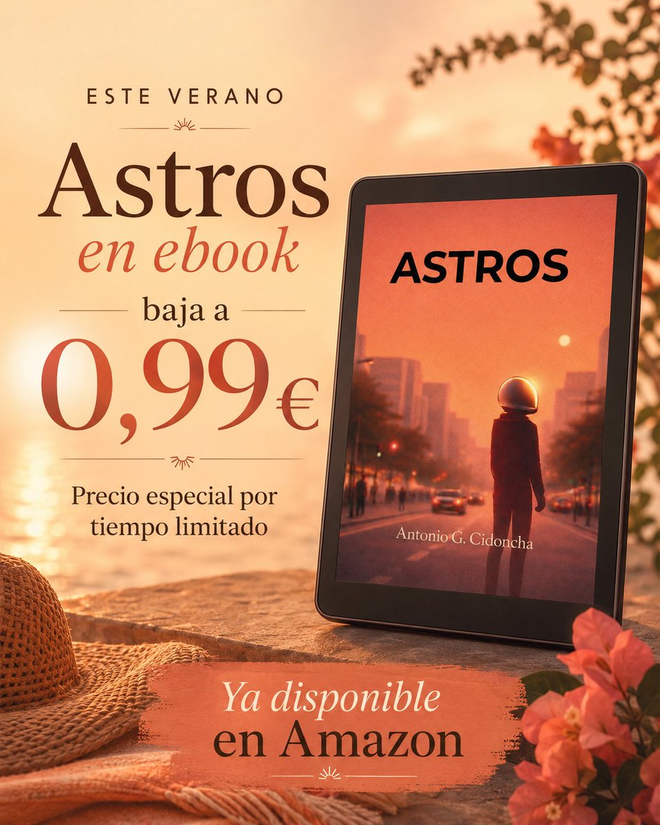 AG_Cidoncha's tweet photo. Este verano quería que Astros llegara a más lectores.
Por eso he bajado el ebook a 0,99 € por tiempo limitado.
Astros es una ficción contemporánea con toques distópicos. #novelaAstros #novelas #lecturas #librosrecomendados https://t.co/cQ1RyJXgYq https://t.co/T0rQtGg08t