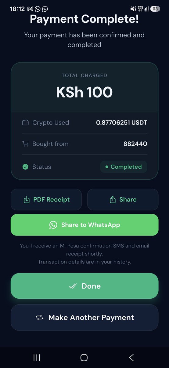 CpayKe's tweet photo. @delmoh_k Thank you. I just paid for my medication using USDT directly in Cpay https://t.co/4V1iKXxVJ2
