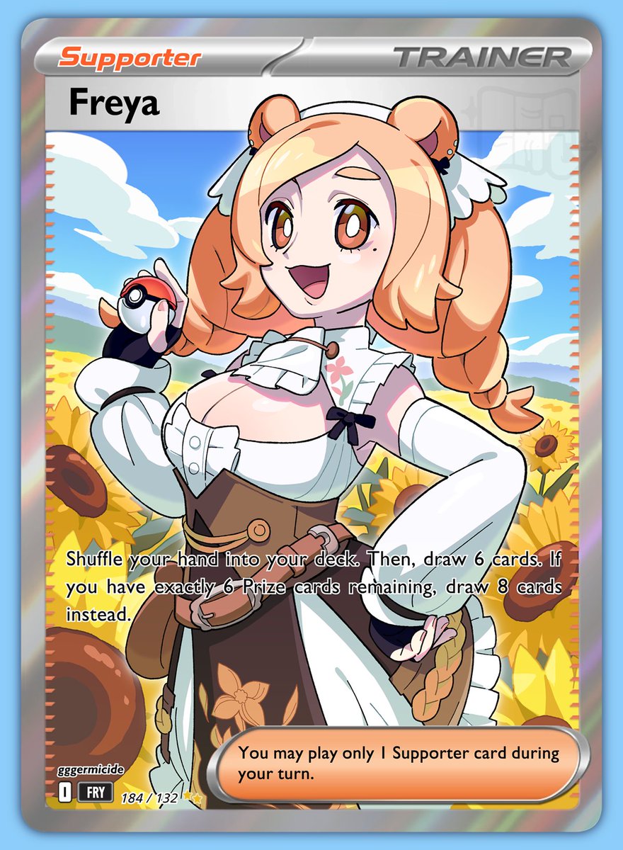 I drew this custom card for the awesome @freyaguma ! It was a