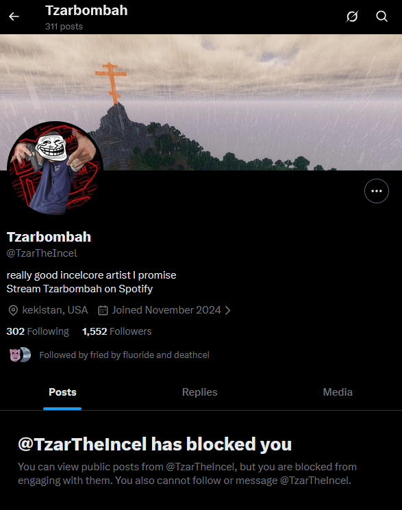 chudcel88's tweet photo. He blocked me over this lol https://t.co/XbsZGqAh6O