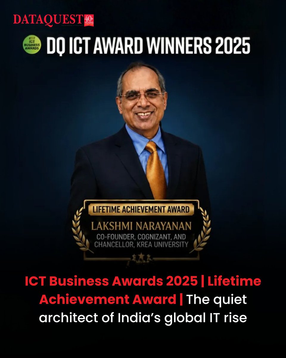 dataquestindia's tweet photo. Lakshmi Narayanan — Architect of India’s IT Rise
Lakshmi Narayanan’s journey mirrors the rise of Indian IT itself, from early industry building to achieving global scale and now to tackling the tougher questions of reinvention
Read More: https://t.co/aWyIeM8bQl
#Dataquest https://t.co/Hj63yV5Zsx