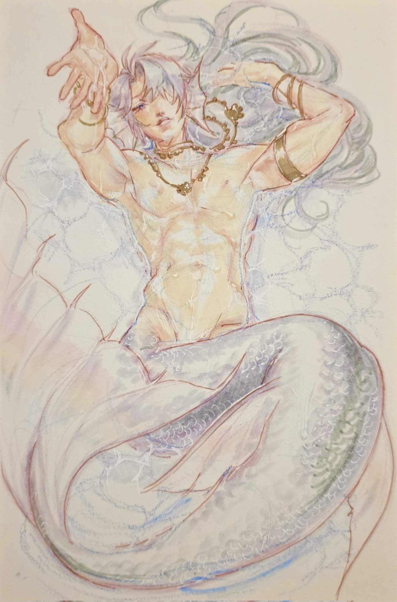 PurpliePurplie's tweet photo. mermaid #Phainon 
Commission by @ deathafternoon on instagram https://t.co/U6QpPuxawS