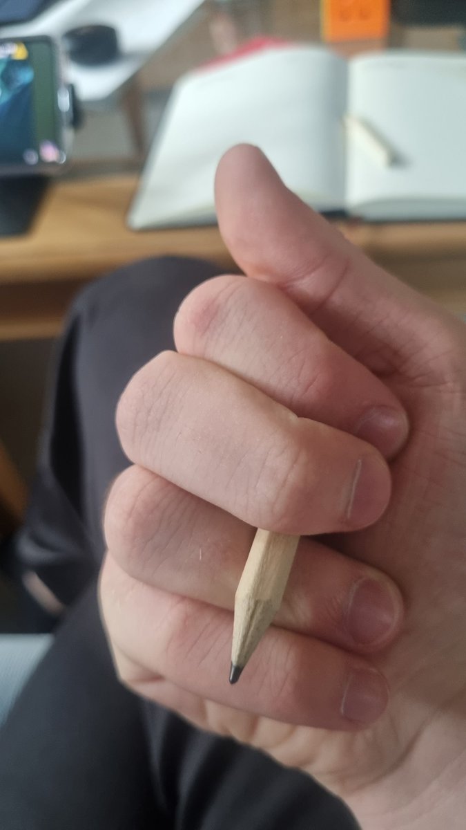 Tobular's tweet photo. Got called wierd on how I hold my pencils.... https://t.co/HviIUVMieF