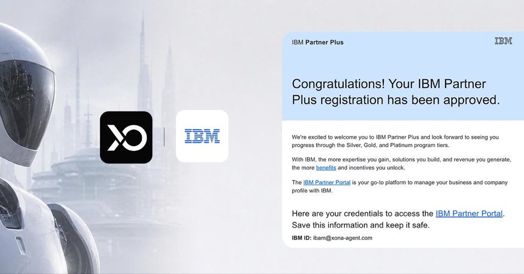 chain_unknown's tweet photo. Adoption is one of the clearest signs that a product is solving a real problem

6k+ xPay SDK downloads suggest more developers are beginning to integrate the tools AI agents need to discover services, make payments, access real-time information and execute on-chain.

Joining IBM Partner Plus adds another dimension, creating opportunities to connect that technology with enterprise AI and cloud ecosystems.

Building the stack was one milestone. Growing the number of people and businesses using it is the next one

Q3 will be full of surprises with $XONA