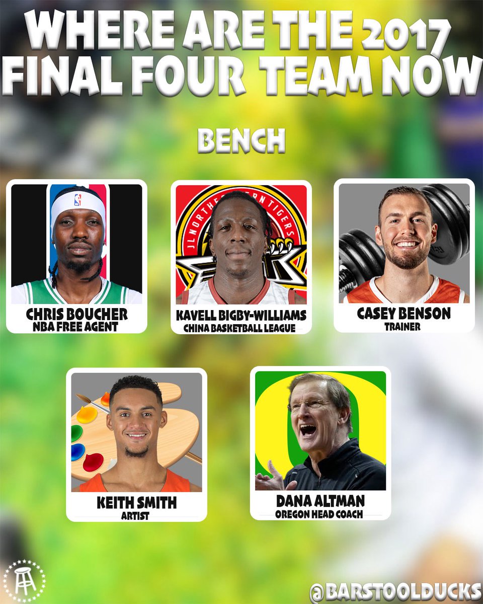 BarstoolDucks's tweet photo. Where are the 2017 Final Four Team Now 👀 https://t.co/KLrYjM2kNG