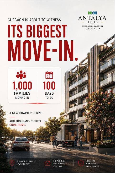 ThePlacardGuy's tweet photo. In real estate, launches make headlines.

Deliveries build trust.

With M3M Antalya Hills set to hand over around 1,000 homes in Phase 1 within the next 100 days, the focus shifts from promises to execution.

Because the real milestone is possession. https://t.co/9Mvsq4s1Xv