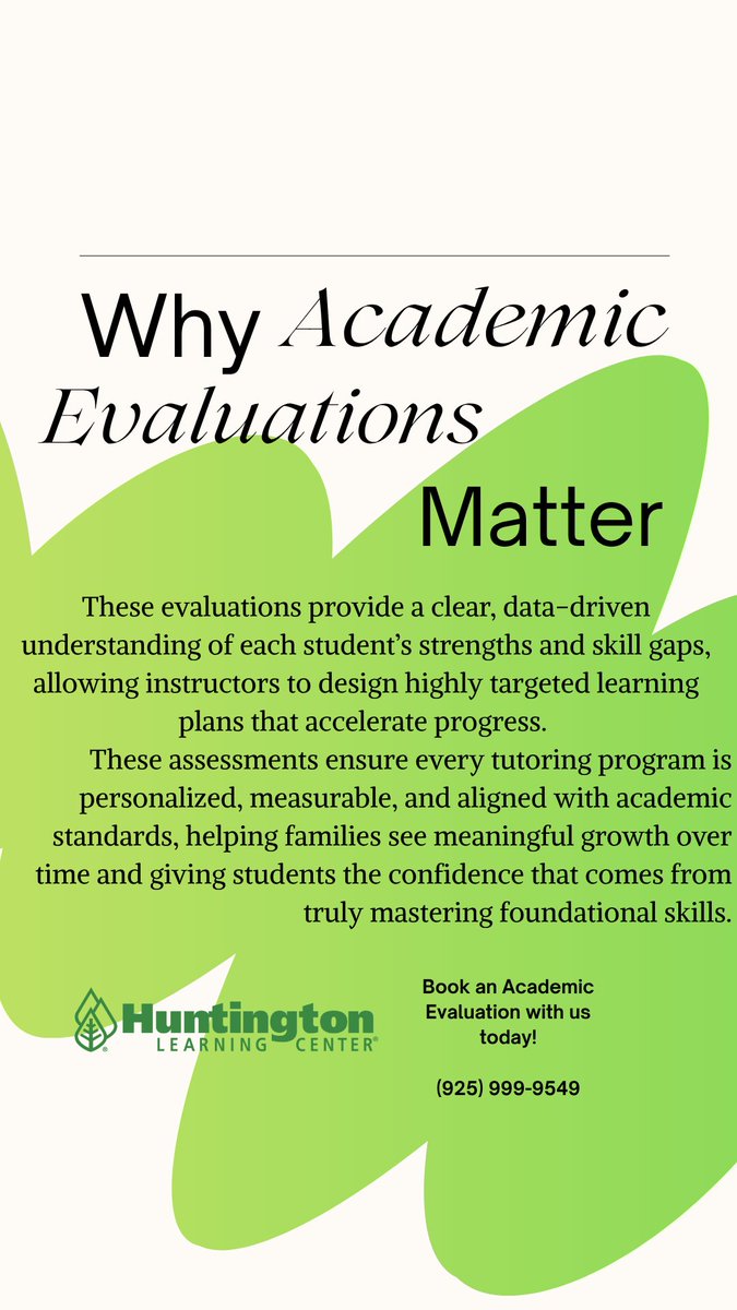 HLCSanRamonCA's tweet photo. An academic evaluation turns uncertainty into direction. Know where you stand, so you can grow with purpose. Don’t guess your potential. Measure it, understand it, and build from it. Call us today to book an academic evaluation (925) 999-9549

#SanRamonValleyUSD #SRVUSD... https://t.co/oKbIQfEAKk