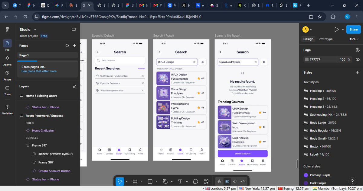 gudnues24's tweet photo. Happy new week!
Wish us all a productive new week.
Working on the search page for the STUDIQ project today.
#studiq #uiux #BuildInPublic #uiuxdesign #ProductDesign #edtechdesign https://t.co/B4nxMR22wk