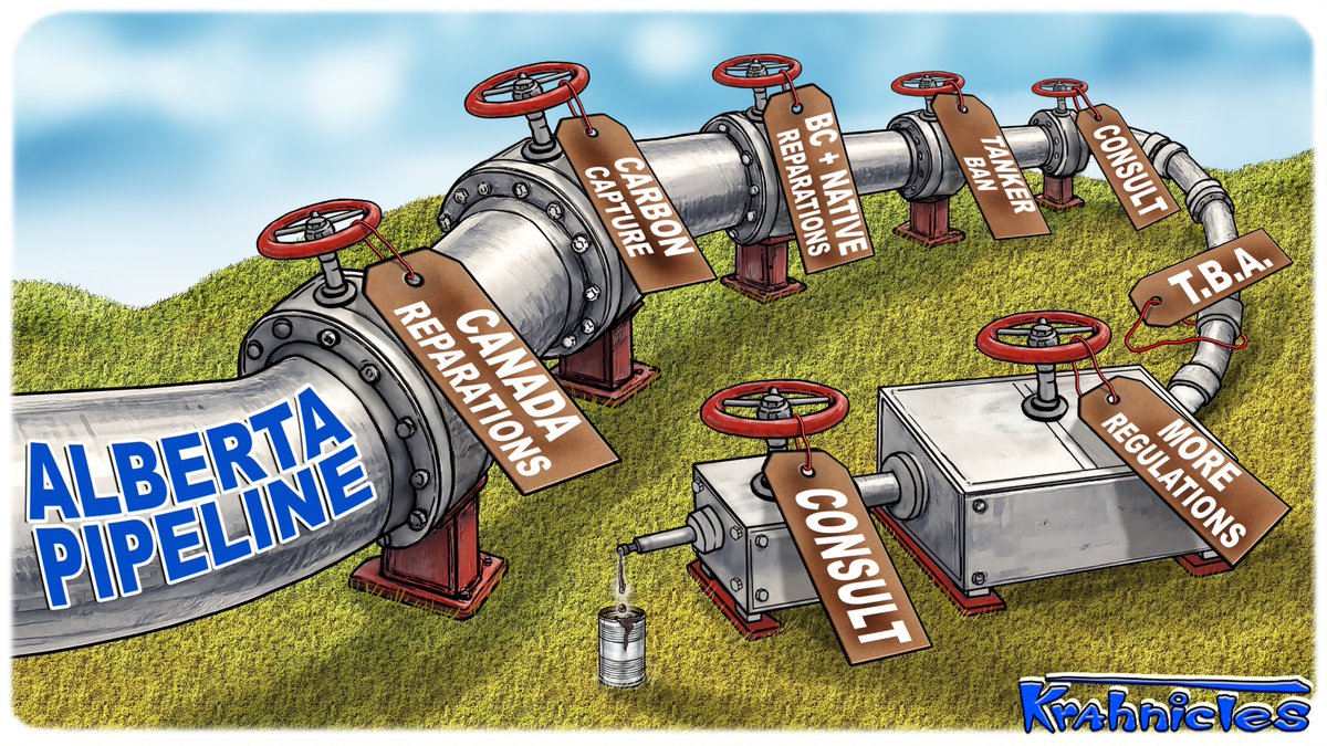 lylekrahn's tweet photo. My krahnicles cartoon - pipeline extortion edition https://t.co/OfYY4vgCa3
